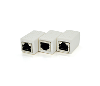 Соединитель RJ45 8P8C мама/мама RJ45, экранированный, белый, Q50