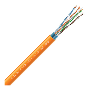 Кабель витая пара Cat.5e F/UTP 4x2x24AWG LSZH, внутренний, 305 м