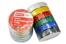 Ізолента APRO 0,14 мм*17 мм*25 м (різнокольорова)