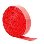 Стяжки на липучке ширина 15мм, рулон 50м, красные, цена за рулон