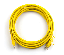 Патч-корд литой, UTP, RJ45, Cat.5e, 25m, желтый, Cu (медь)
