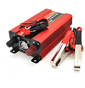 Инвертор напряжения NV-1000 (600Вт)+LCD, 12 / 220V, approximated, 1 универсальная розетка, клемы + к