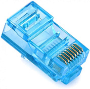 Коннектор RJ-45 8P8C UTP Cat-5 (100 шт/уп.) Q100 Blue