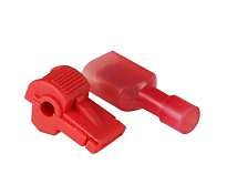 Клеммы T-образные обжимные быстрого монтажа, T5+MDFN1.5-250, 105&amp;amp;deg;C, 24A / 600V, Red