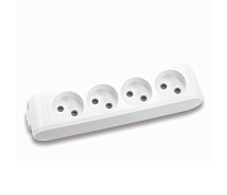 Колодка Panasonic X-tendia 4 гнізда, із захисними шторками, сіра