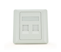 Рамка 86х86 под 2 модуля Keystone Jack RJ-45 кат.5E UTP, 2-port Q100