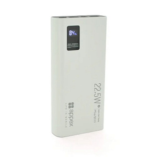 Powerbank Appex DX-K8 (Fast Charge) , 20000mAh, White, Blister